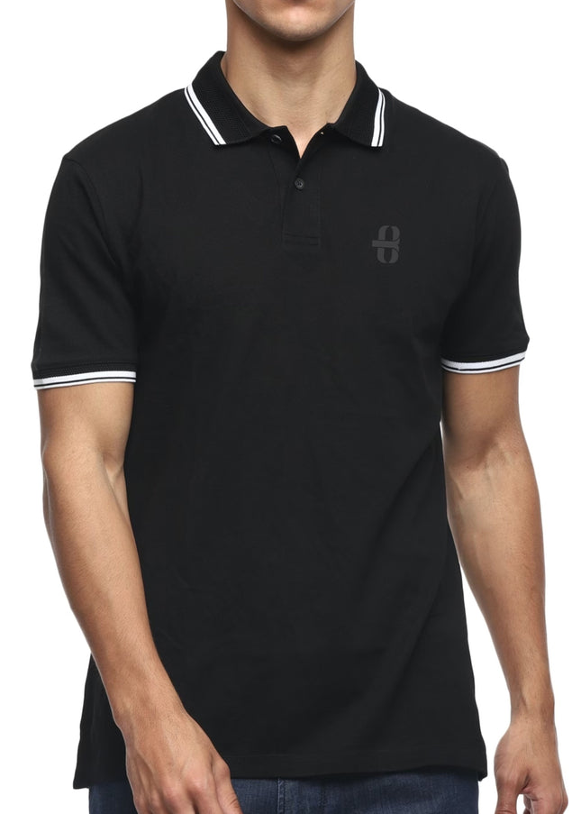 BLACK POLO T-SHIRT