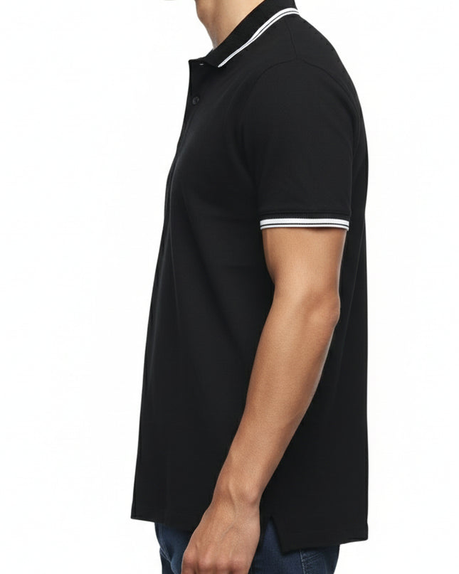 BLACK POLO T-SHIRT