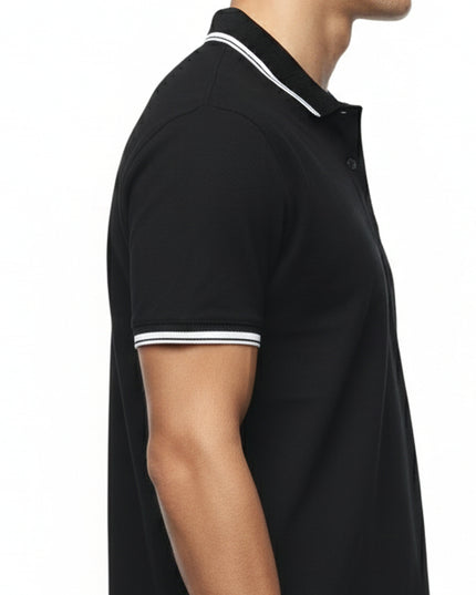 BLACK POLO T-SHIRT