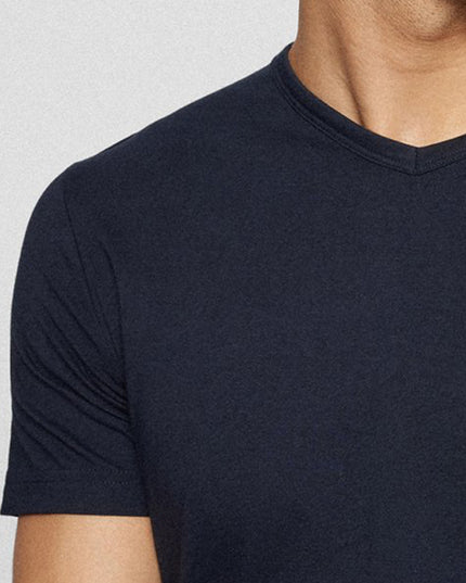 BLACK V NECK T-SHIRT
